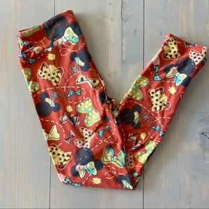 Disney Minnie Bow print leggings OS